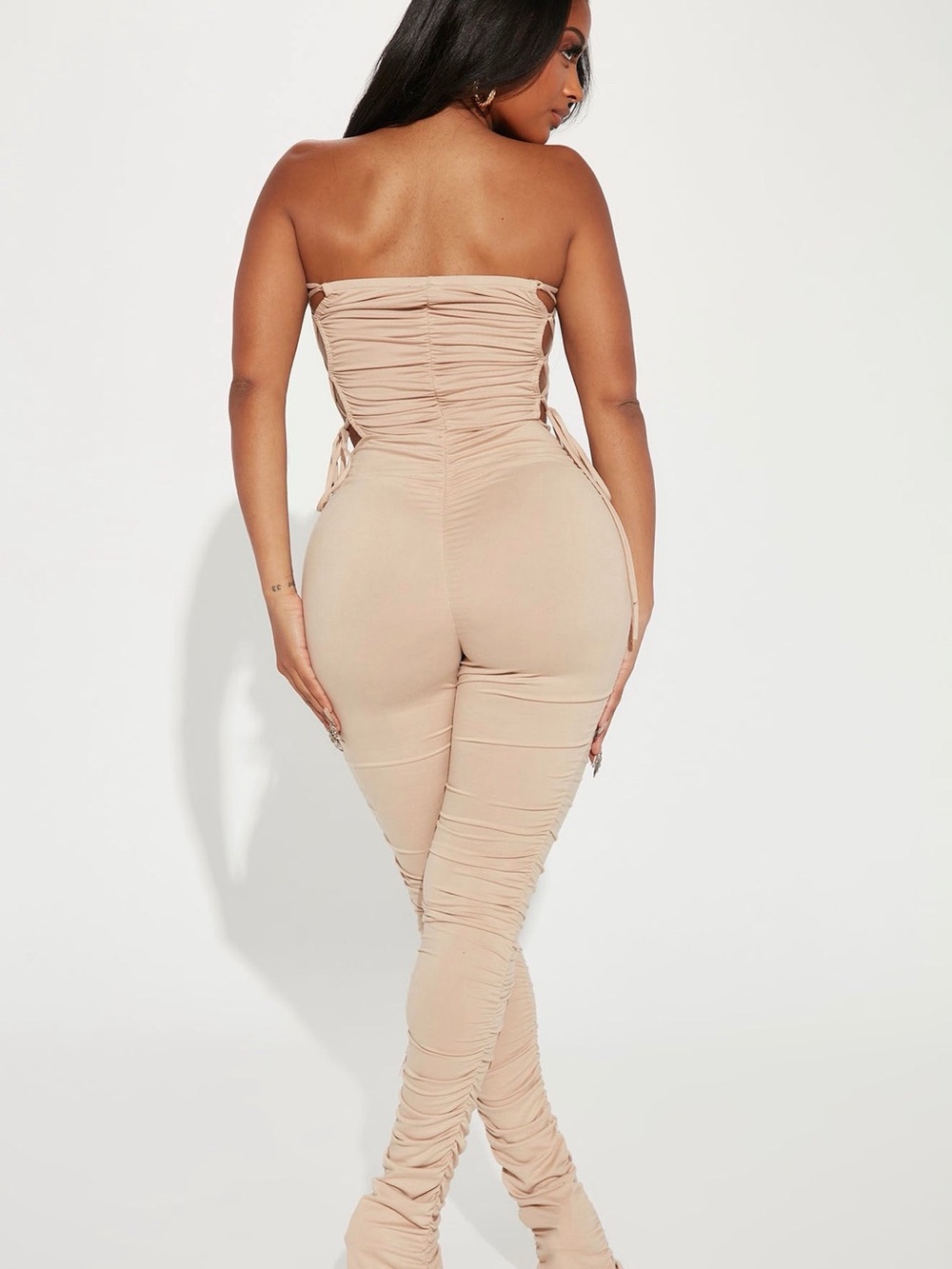 Strapless Ruched  Jumpsuit - Picture 2 of 3